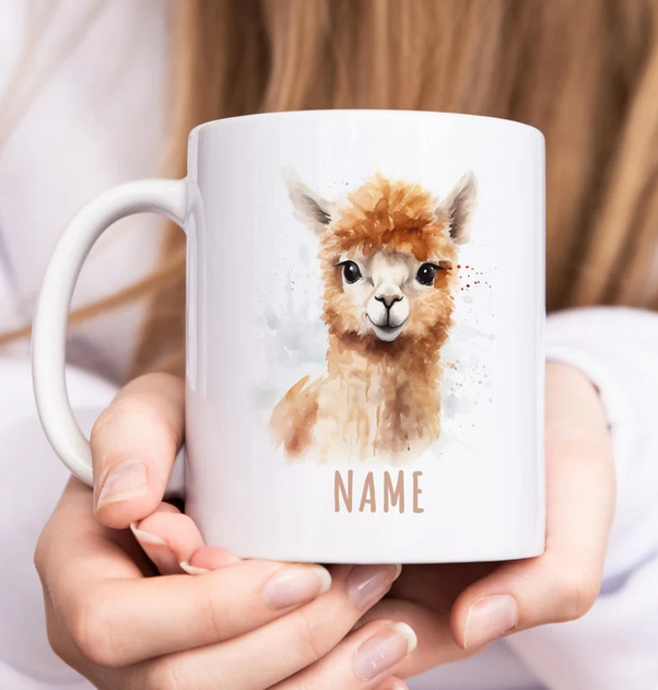 Alpaka Keramik Tasse