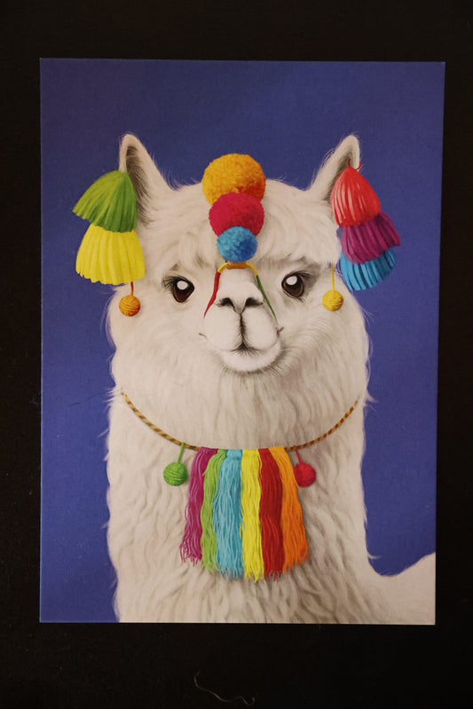 Alpaka Postkarte