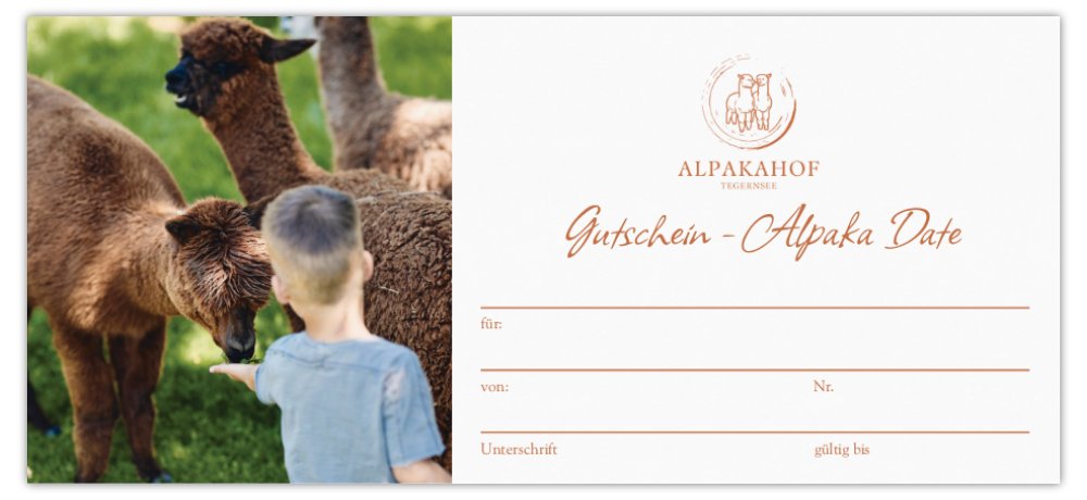Gutschein - Alpaka Date